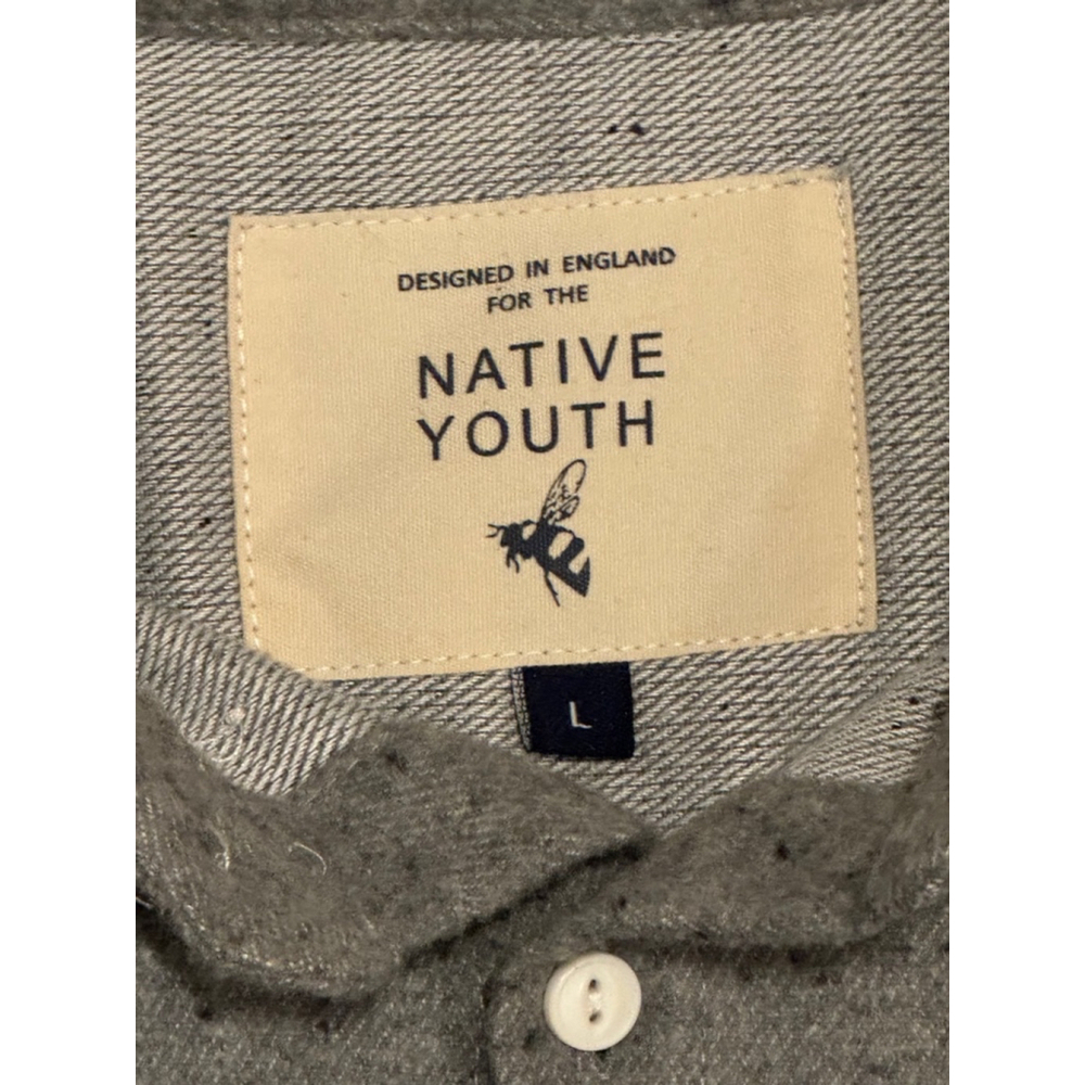 Native Youth Men’s Flannel Button Up Long Sleeve Shirt Size L Light Gray…​​ - Picture 7 of 8